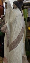 Carved Native American Stature