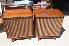 Large mid-century style speakers