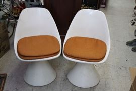 Four Mid-century molded chairs (two pictured)
