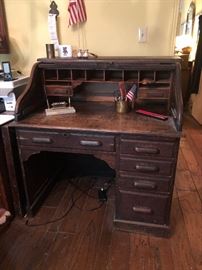 vintage roll top desk