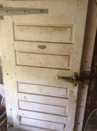 Re-Claimed Jamison (Hagerstown MD) Freezer Door with Hardware.   Architectural Salvage For Sale! 