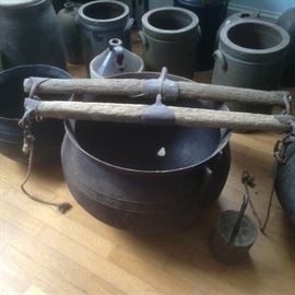1800's Iron Cooking Pots