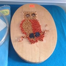 Big Kenny Home made Owl from Grade School w/ COA Signed Paperwork