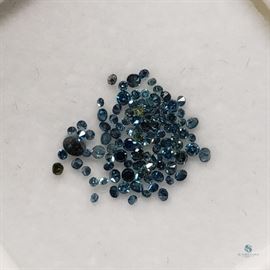 Blue Diamonds / Genuine Blue Diamonds, Rounds, Approx 0.50 cts
