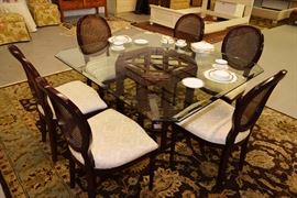 Bombay Company table with 6 chairs