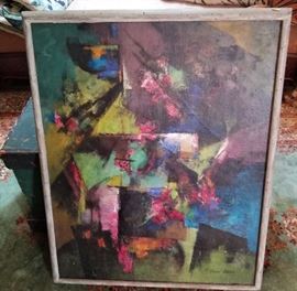 abstract oil ,med-large colorful