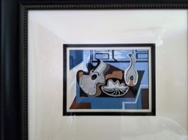small abstract/ matted and framed