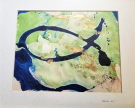 early fluid flo painting framed