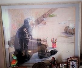 seated man with misc