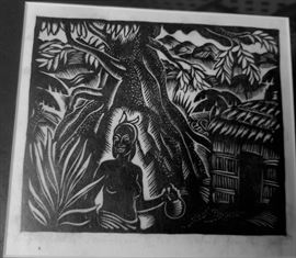 Naked Native woodcut blk n wh