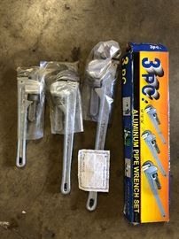 3 PC. Aluminum Pipe Wrench Set