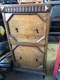 Vintage Wooden File Cabinet