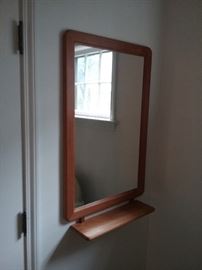 Midcentury Fakse Teak Mirror