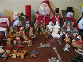 Teddy Bears and Annalee Santa