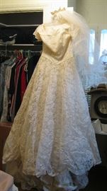 Vintage Wedding Gown with Veil