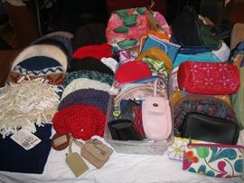Winter Hats and Cosmetic Bags