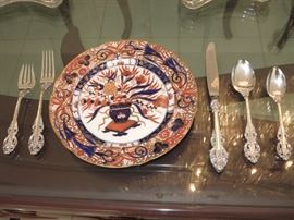 Antique Chine and a Reed & Barton Silverplate Dinner Service