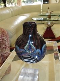 Signed Art Glass Vase