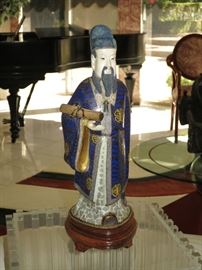 Fine Cloisonne Figurine on Stand