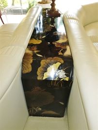Gold Black Lacquered Sofa Table