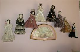 Doll Collection on Acrylic Brackets