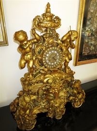 Very Important 19th. C. French Gilt-Bronze Neptune Mantle Clock
