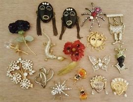 Fraction of her Collection of Fine Costume Jewelry by  Iradj Moini;  Fabrice, Paris;  Moschino, etc.