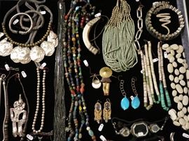 Rose Quartz, Turqoise, Sterling, Semi Precious Stone and Puka Shell Jewelry