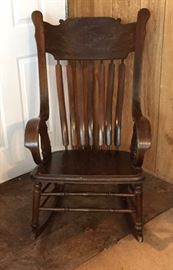Pressed Back Rocking Chair