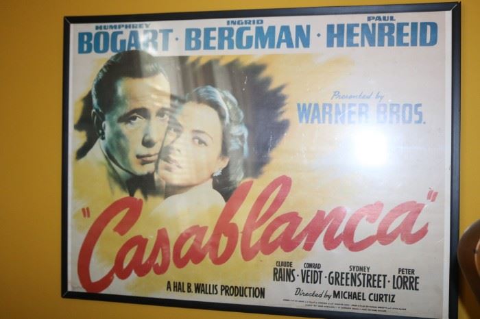 Vintage Casablanca Movie Poster 