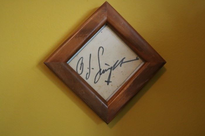 OJ Simpson Autograph 