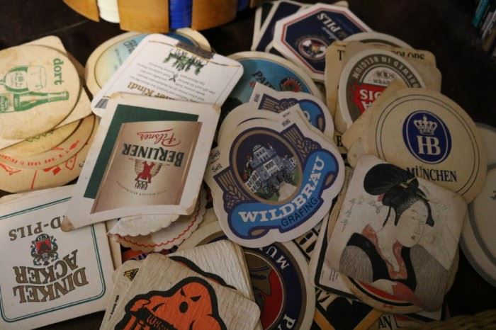 Collection of beer coasters