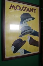 1938 Mossant  Hat Poster 