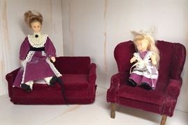 Miniature Doll House Furniture. Assorted Pieces