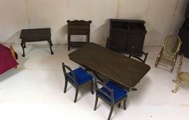 Miniature Doll House Furniture. Assorted Pieces