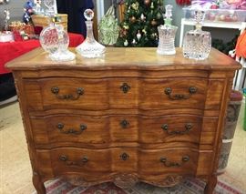 Hakman Buffet/Sideboard, Assorted Crystal Decanters 