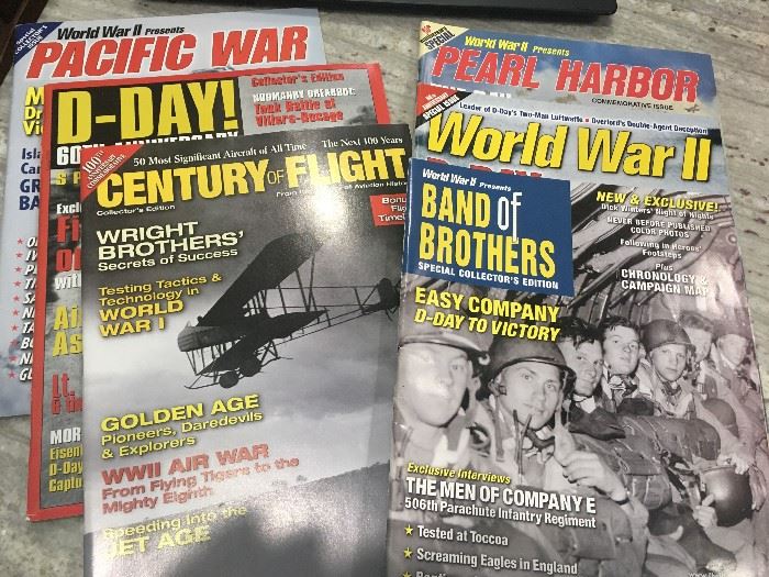 Example of some of the World War II magazines