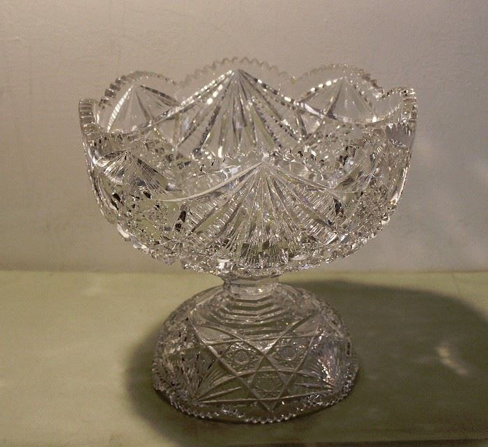 Brilliant Cut Glass Punchbowl