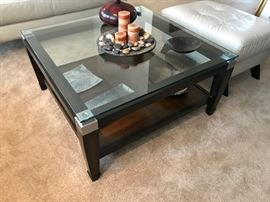 Glass top coffee table purchased 2 years ago from Raymour & Flanigan