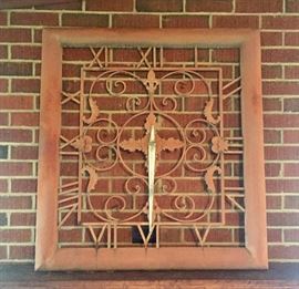 Large metal wall clock