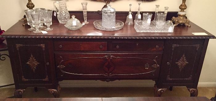 Antique claw-foot buffet 
