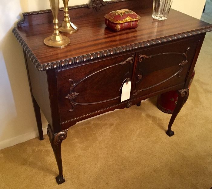 Antique claw-foot sideboard 