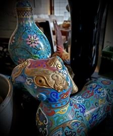 double gourd cloisonne' bottle