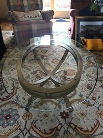 Coffee table, one of a set of three which includes 2 side tables
