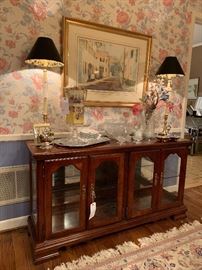 Dining Room lighted curio cabinet