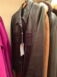 Talbots leather coat