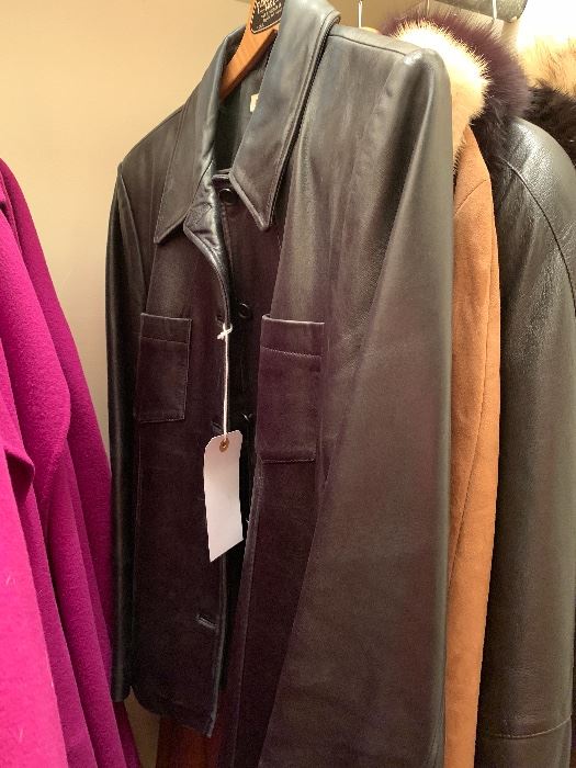 Talbots leather coat