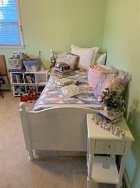 Pottery barn twin bed with 2 mattresses. 
