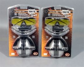 Radians Youth Combo Kit with Shooting Glasses and Earmuffs, Qty 2, Interchangeable Lens Colors, NRR 21, New Old Stock