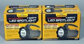 Cyclops Rechargeable 1 Watt LED Spotlights Model CYC-RL1W, Qty 2, New Old Stock